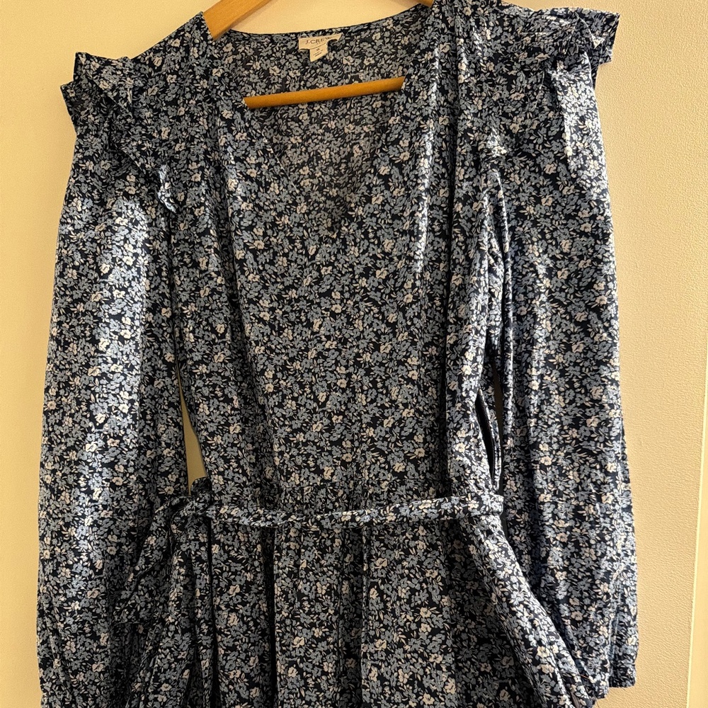 J Crew Blue Floral Dress